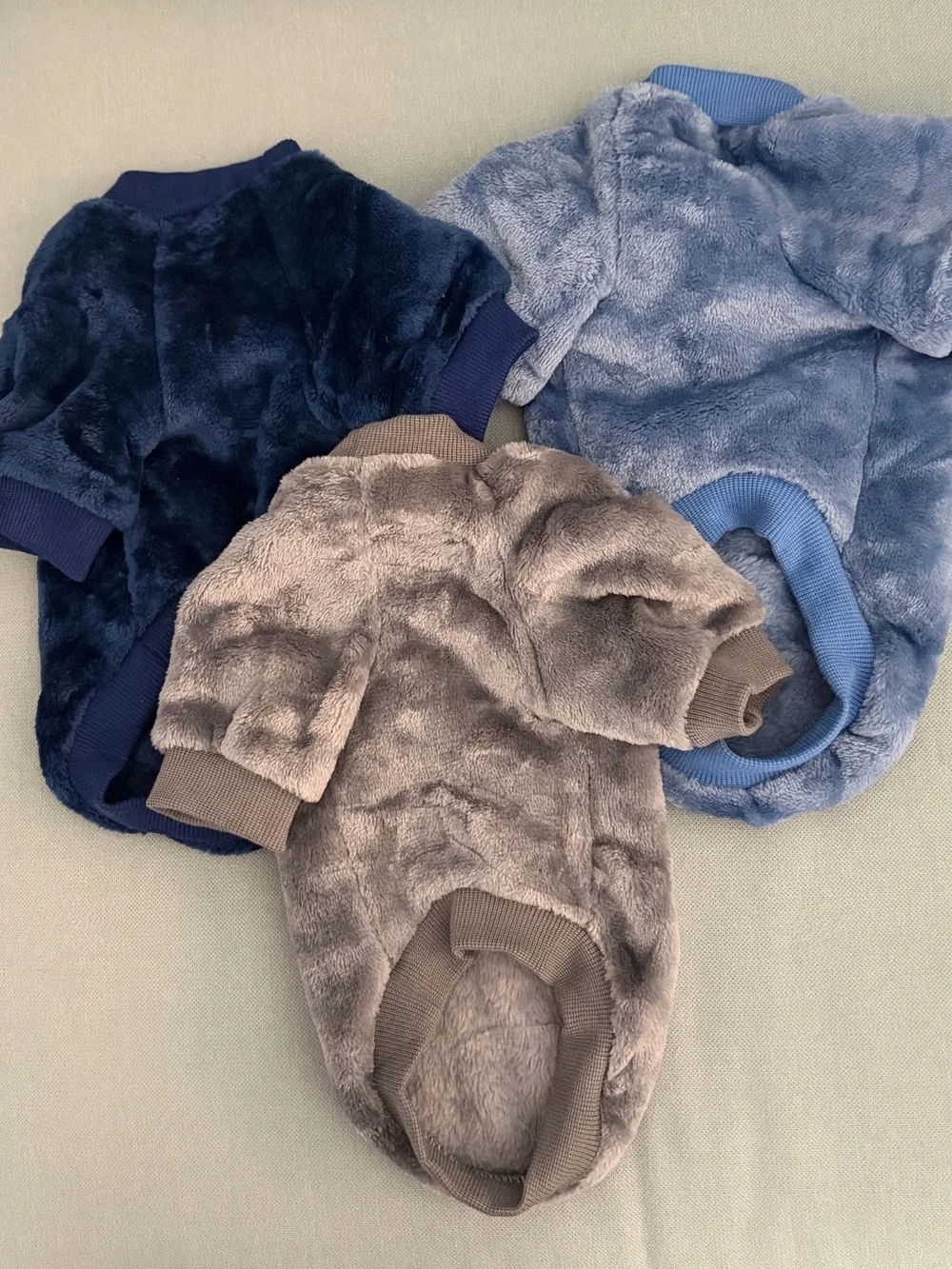 NWOT Set of Three (3) Plush Dog Sweaters
